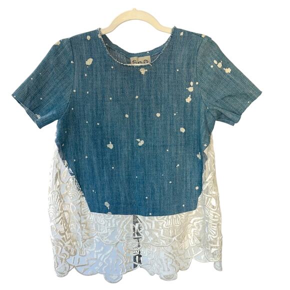 Sea New York Tops - Sea top New York, embroidered short sleeve top size 0